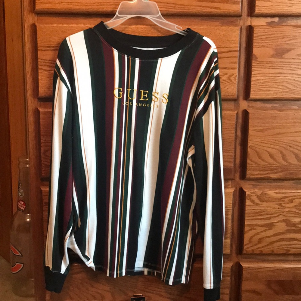 Guess St. James Stripe Long Sleeve T-Shirt